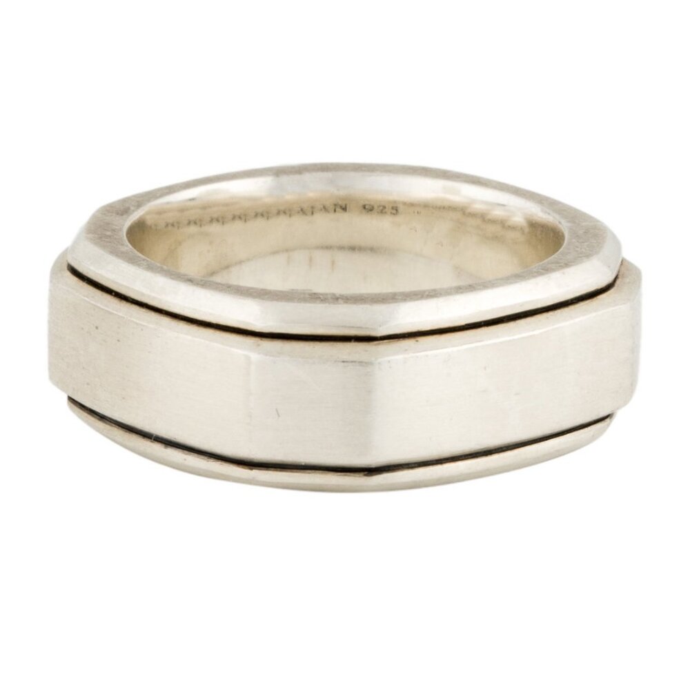 DAVID YURMANSTERLING SILVER 925 DECO BAND RING - Picture 6 of 8
